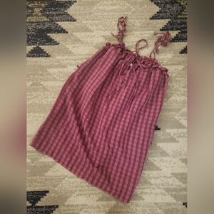Topshop Burgundy Checkered Dress Size 4-6